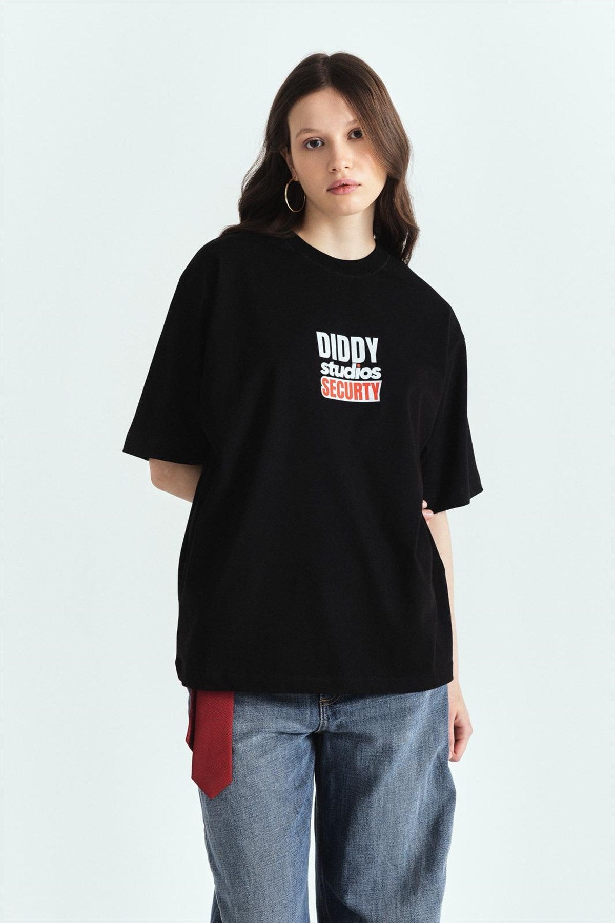 Diddy Securty Premium Baskılı Oversize Tshırt – Diddy Studios oversize t-shirt (detay 8)