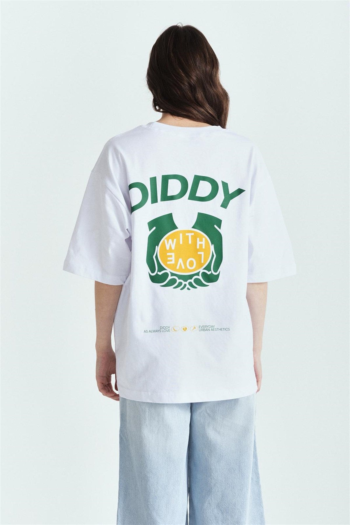 Diddy With Love Premium Baskılı Oversize Tshırt – Diddy Studios oversize t-shirt (detay 2)