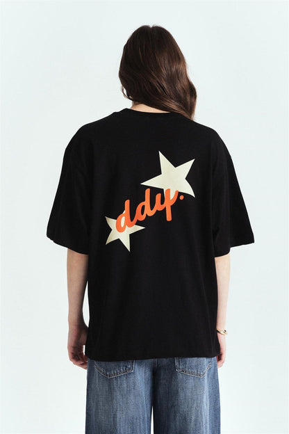 Diddy Yıldız Premium Baskılı Oversize Tshırt – Diddy Studios oversize t-shirt (detay 3)