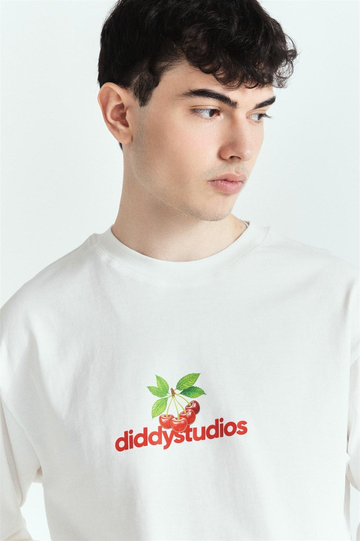 Diddy Cherry Baskılı Premium Oversize Long Sleeve – Diddy Studios oversize sweatshirt (detay 2)