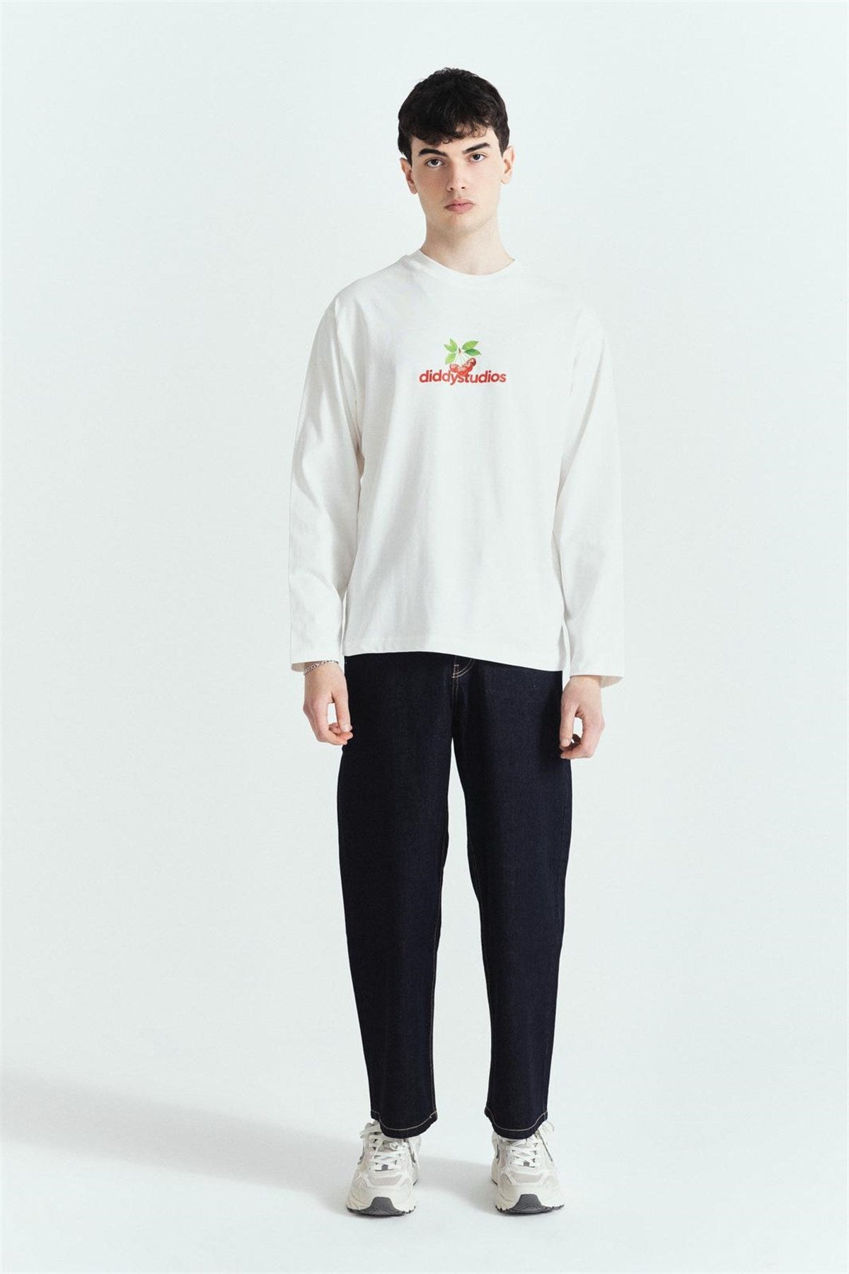 Diddy Cherry Baskılı Premium Oversize Long Sleeve – Diddy Studios oversize sweatshirt (detay 6)
