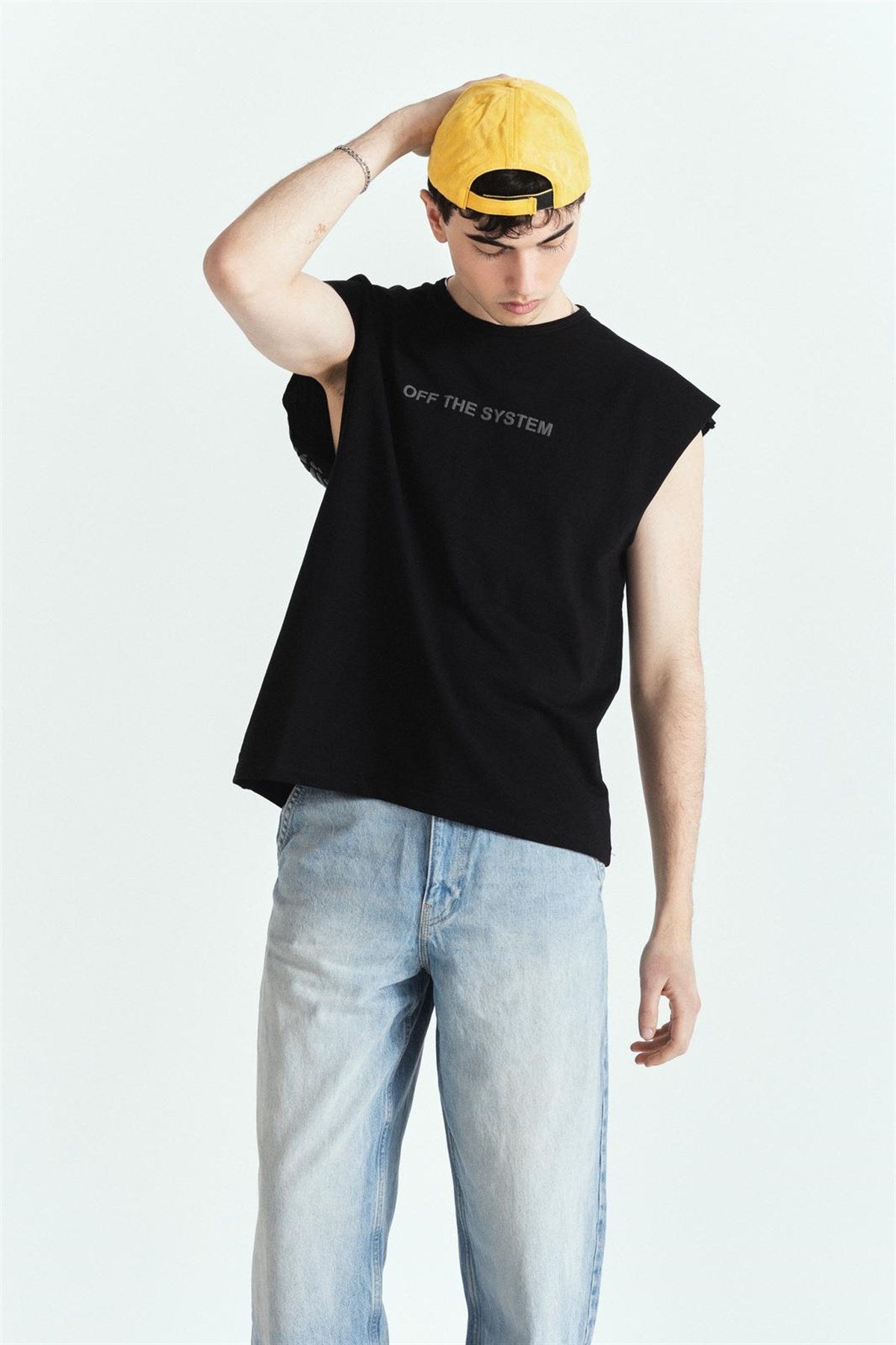 Kabartma Aslan Premium Baskı Oversize Atlet Siyah – Diddy Studios oversize atlet