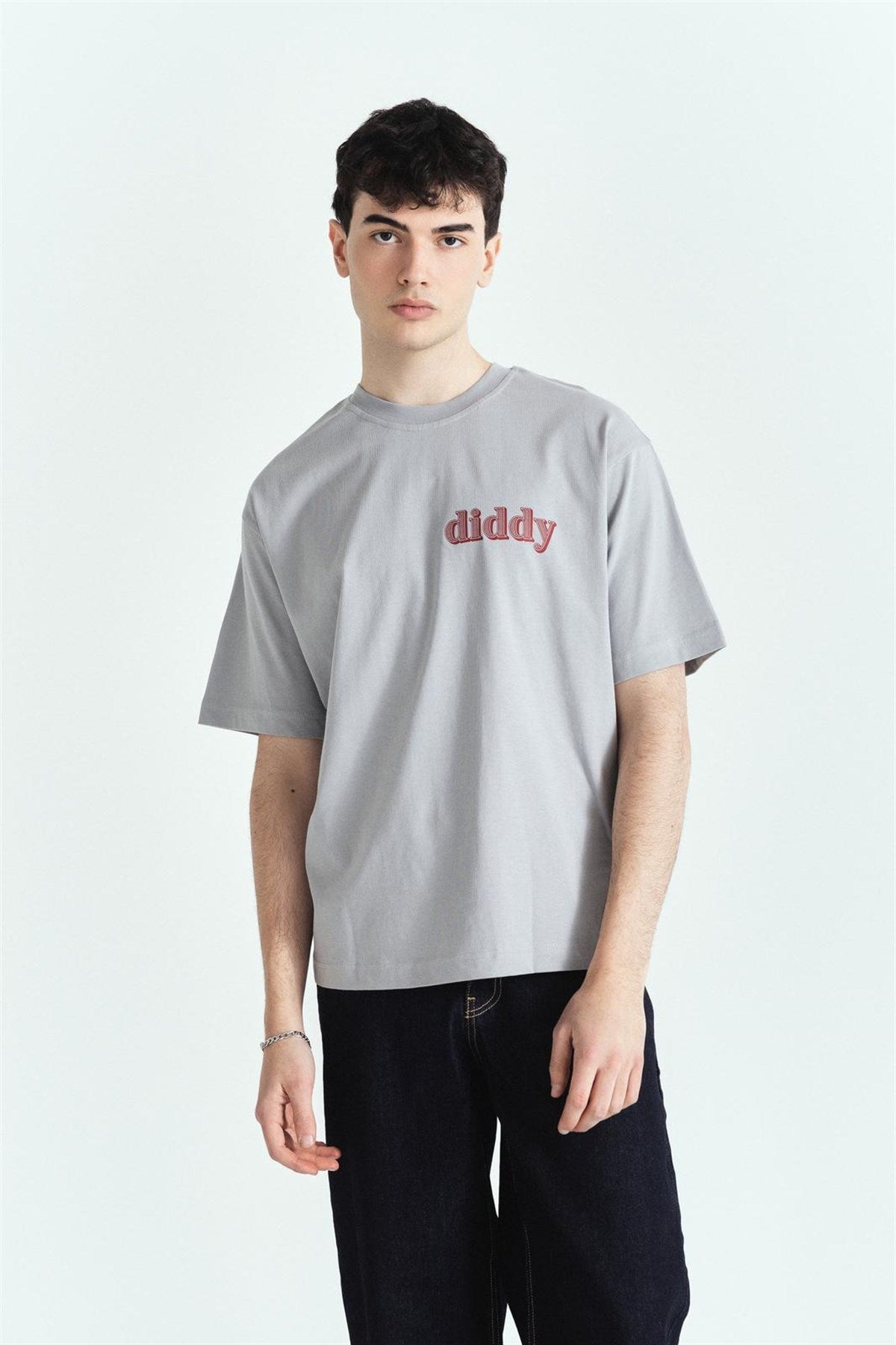 Kırmızı Premium Baskılı Oversize T-Shirt – Diddy Studios oversize t-shirt