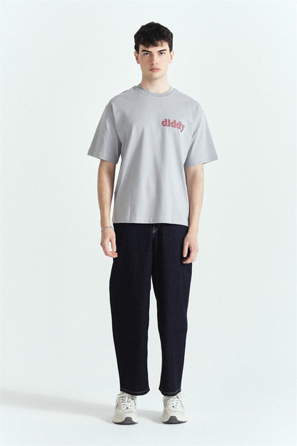 Kırmızı Premium Baskılı Oversize T-Shirt – Diddy Studios oversize t-shirt (detay 6)