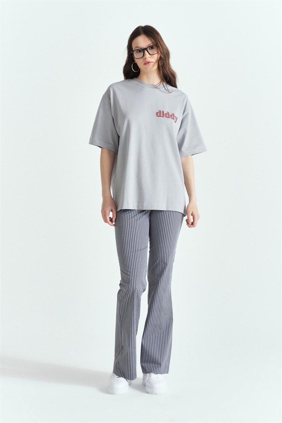 Kırmızı Premium Baskılı Oversize T-Shirt – Diddy Studios oversize t-shirt (detay 3)