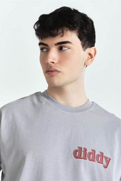 Kırmızı Premium Baskılı Oversize T-Shirt – Diddy Studios oversize t-shirt (detay 4)