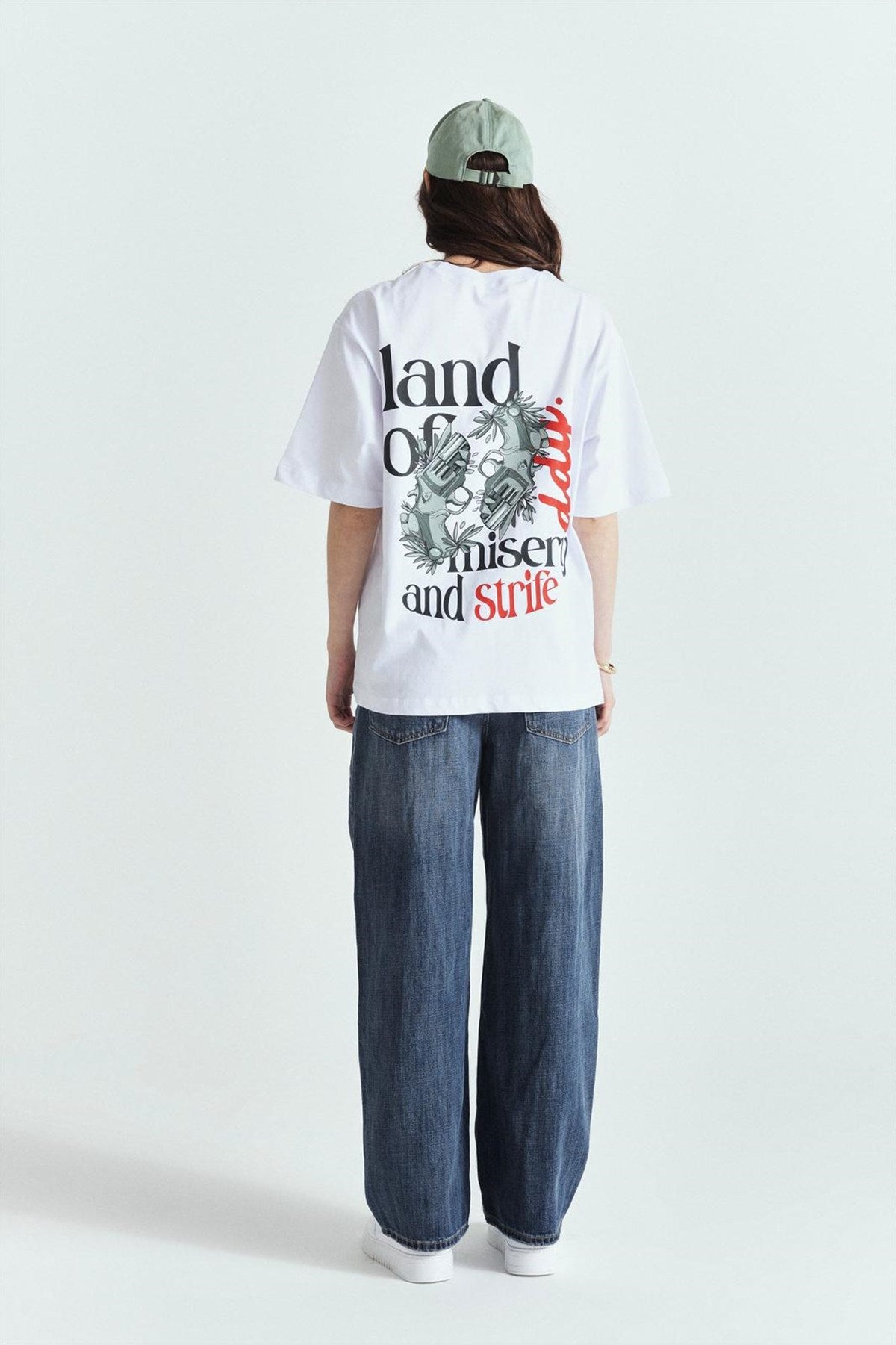 Land Of DDY Premium Baskılı Oversize Tshırt – Diddy Studios oversize t-shirt (detay 7)
