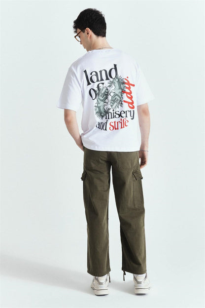 Land Of DDY Premium Baskılı Oversize Tshırt – Diddy Studios oversize t-shirt (detay 5)