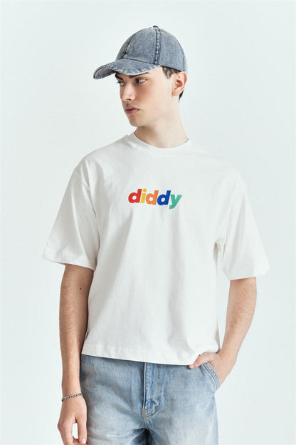 Renkli Logo Basic Baskılı Premium Tshırt – Diddy Studios oversize t-shirt