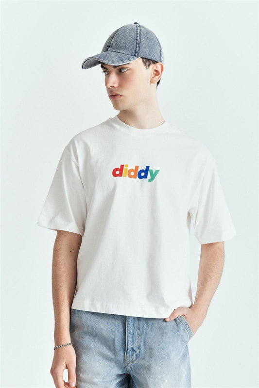 Renkli Logo Basic Baskılı Premium Tshırt – Diddy Studios oversize t-shirt
