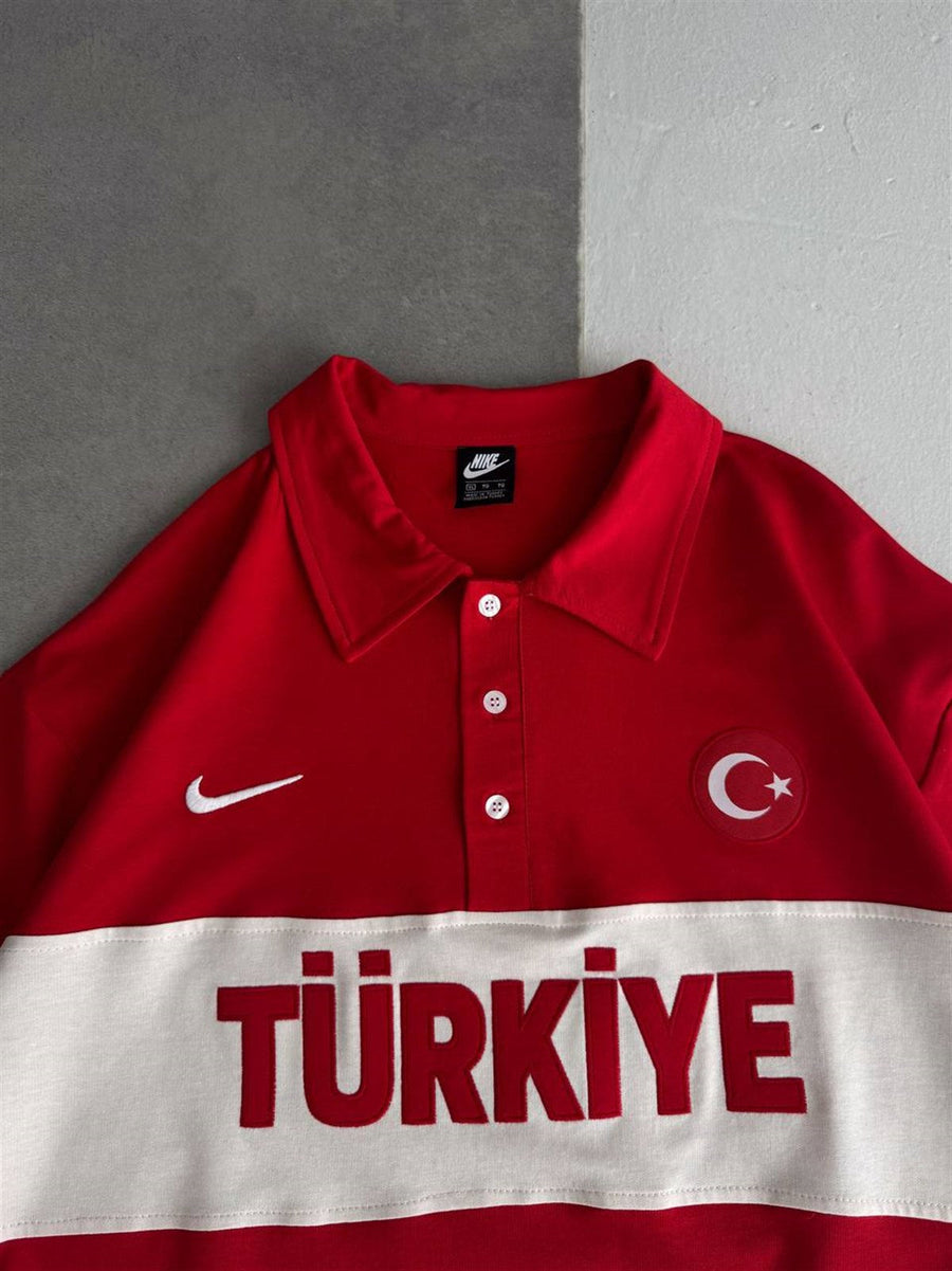 TÜRKİYE NAKIŞLI KIRMIZI OVERSİZE TSHİRT